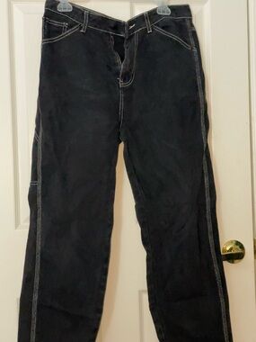 Black Pants with Contrast Stitching, size 9